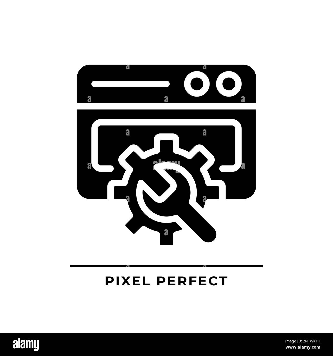 Website configuration black glyph icon Stock Vector Image & Art - Alamy