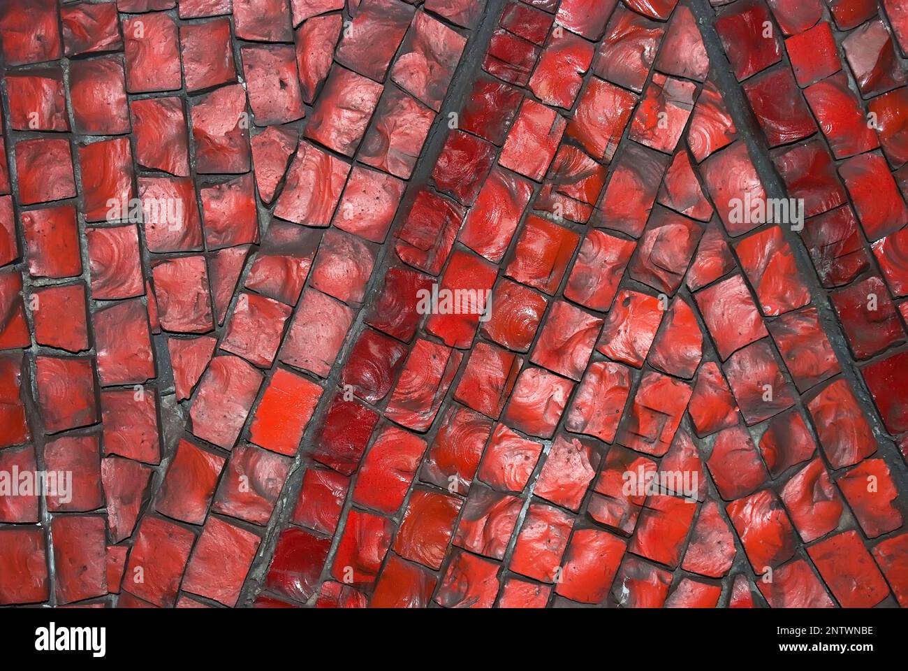Fragments Tile Red background fragment tiles on wall Stock Photo - Alamy