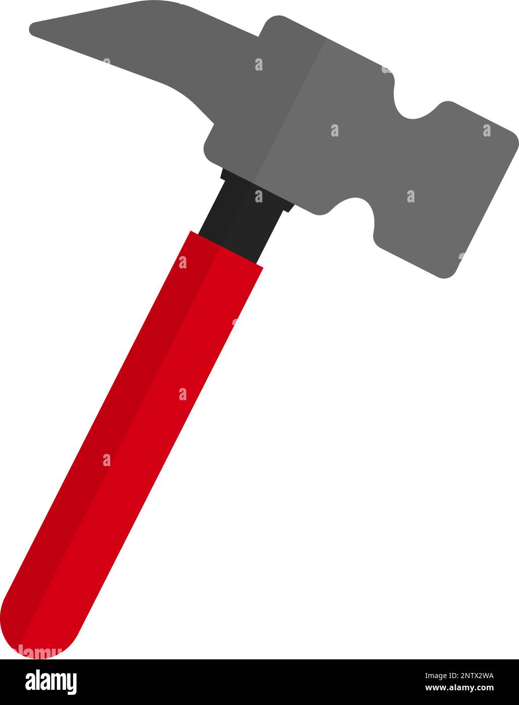 Red Claw hammer icon. Tool. Editable vector Stock Vector Image & Art