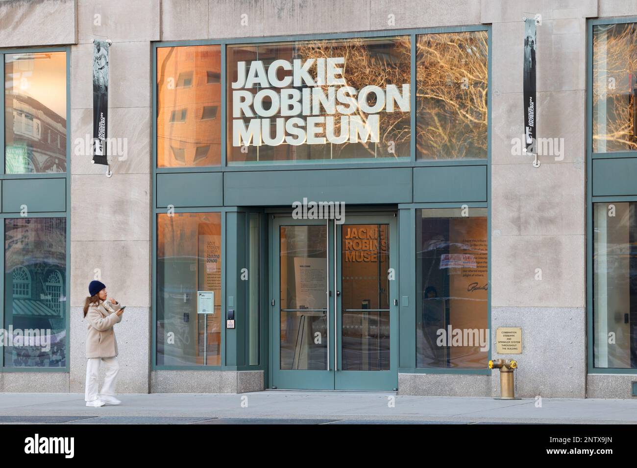 Jackie Robinson Museum, 75 Varick St, New York. NYC storefront photo of a sports museum in Lower Manhattan. Stock Photo