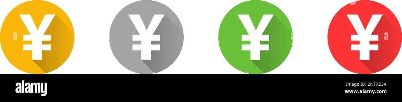 Yen coin icon set. Editable vector Stock Vector Image & Art - Alamy