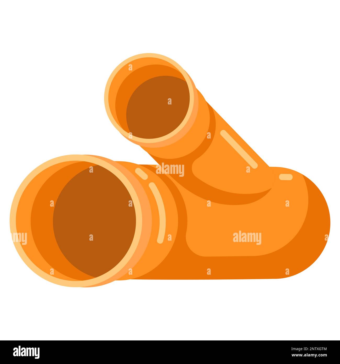 Plastic pipe for building. Industrial product for construction and