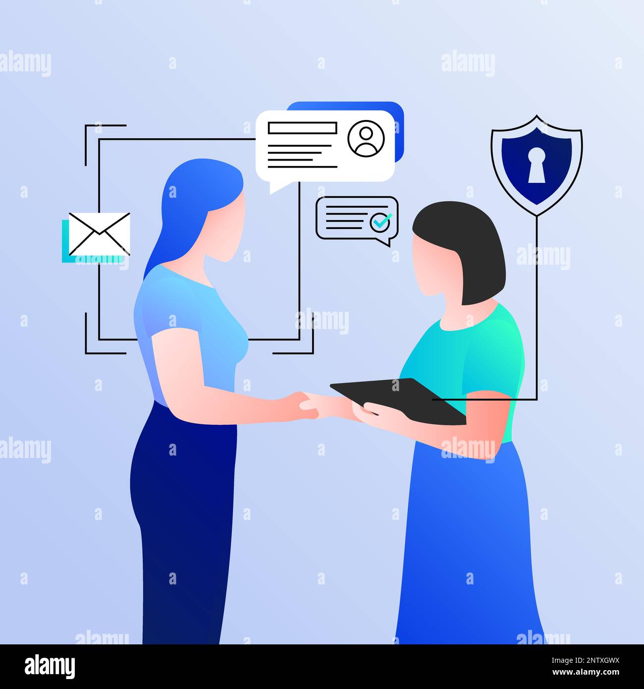 Your Vector Interview Interviewing a candidate, hiring, offer. Recruitment Illustration ...