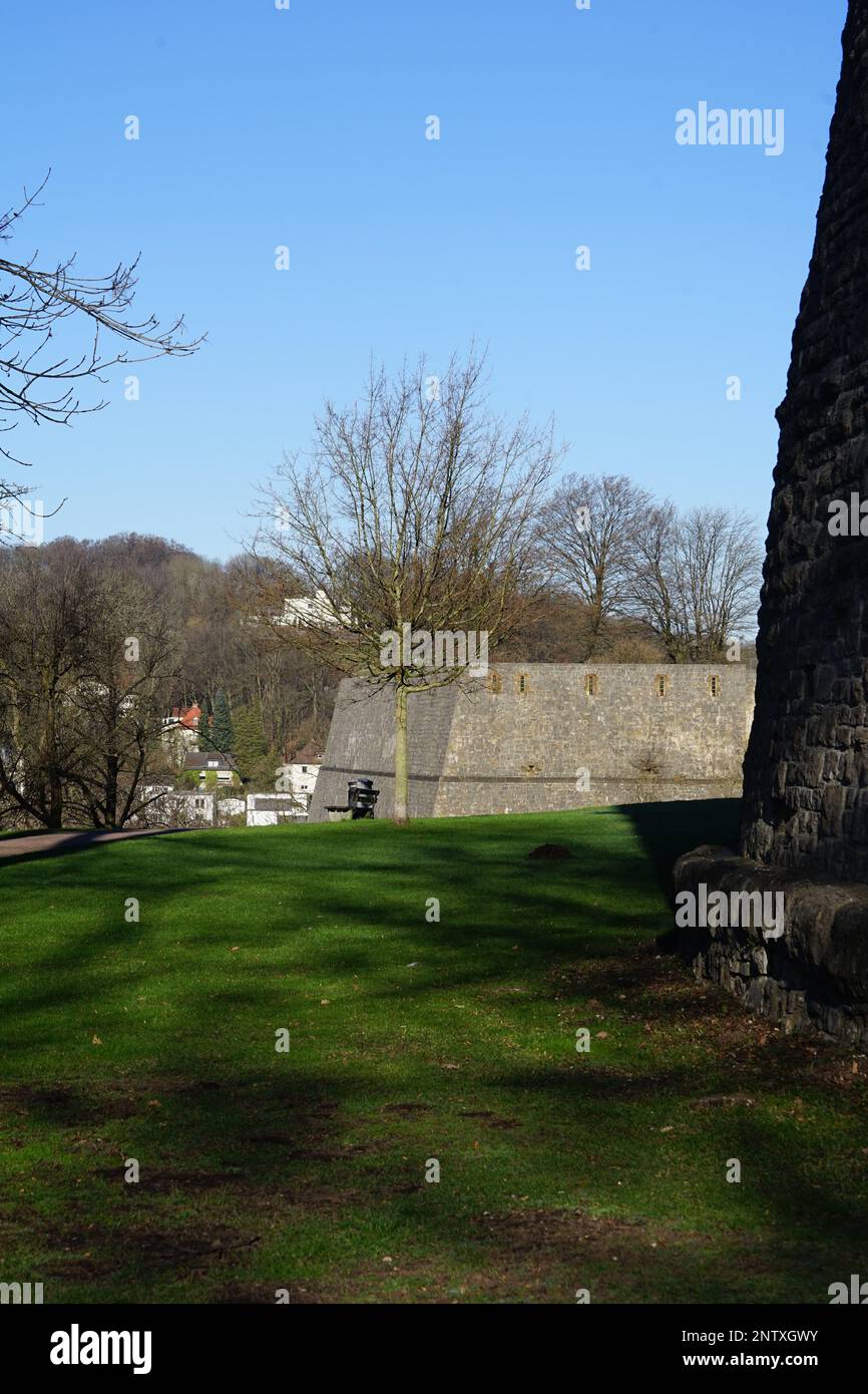 thick walls of a castle in Bielefeld Stock Photo Alamy