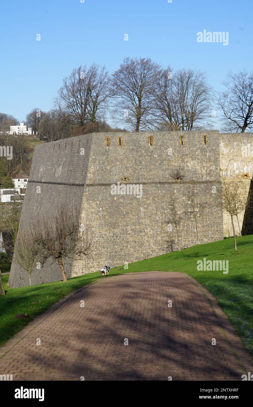 thick walls of a castle in Bielefeld Stock Photo Alamy
