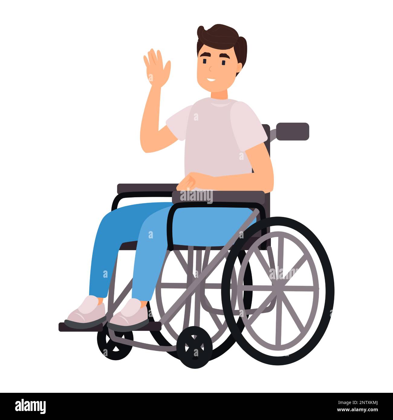 Disabled man in wheelchair flat icon. Colored vector element from disabled  collection. Creative Disabled man in wheelchair icon for web design Stock  Vector Image & Art - Alamy