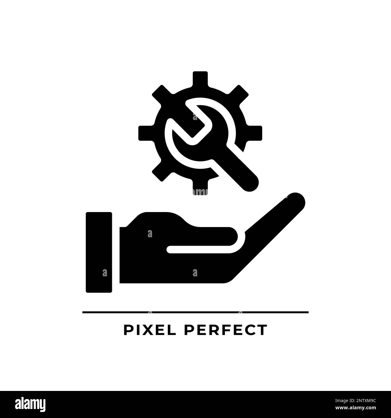 Technical support black glyph icon Stock Vector Image & Art - Alamy