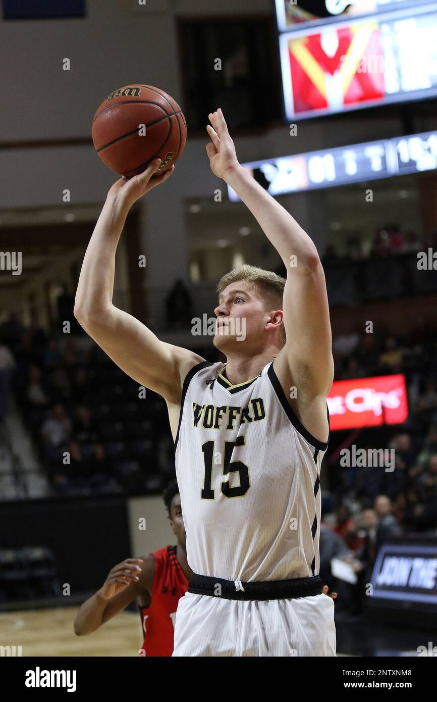 SPARTANBURG, SC FEBRUARY 14 Trevor Stumpe (15) guard of Wofford