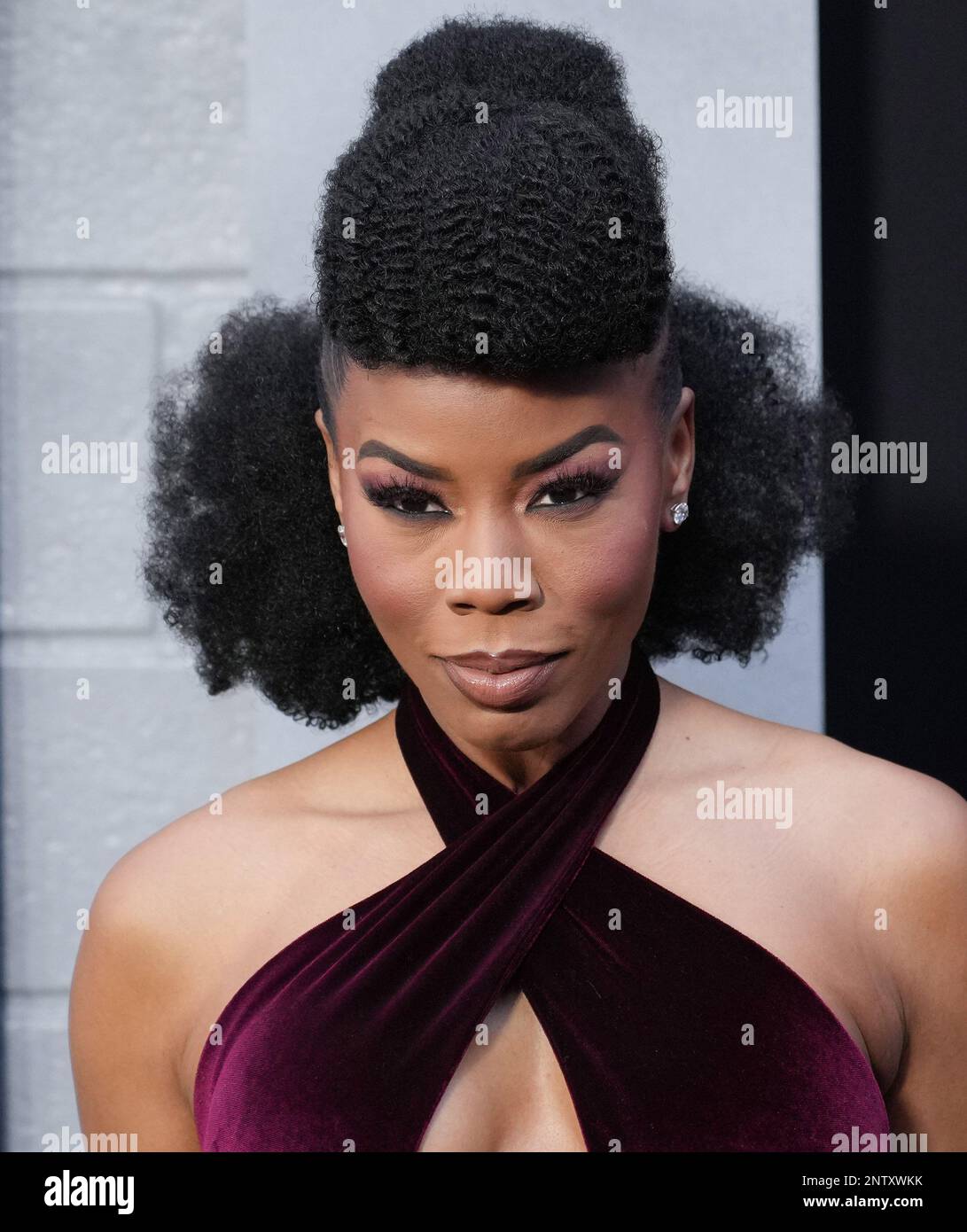 Brandee Evans arrives at the CREED III Los Angeles Premiere held at the