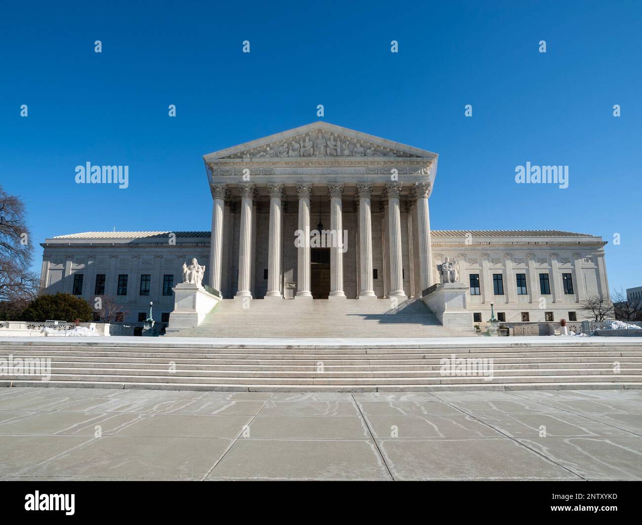 United States Supreme Court Building on Capitol Hill in Washington DC. Stock Photo