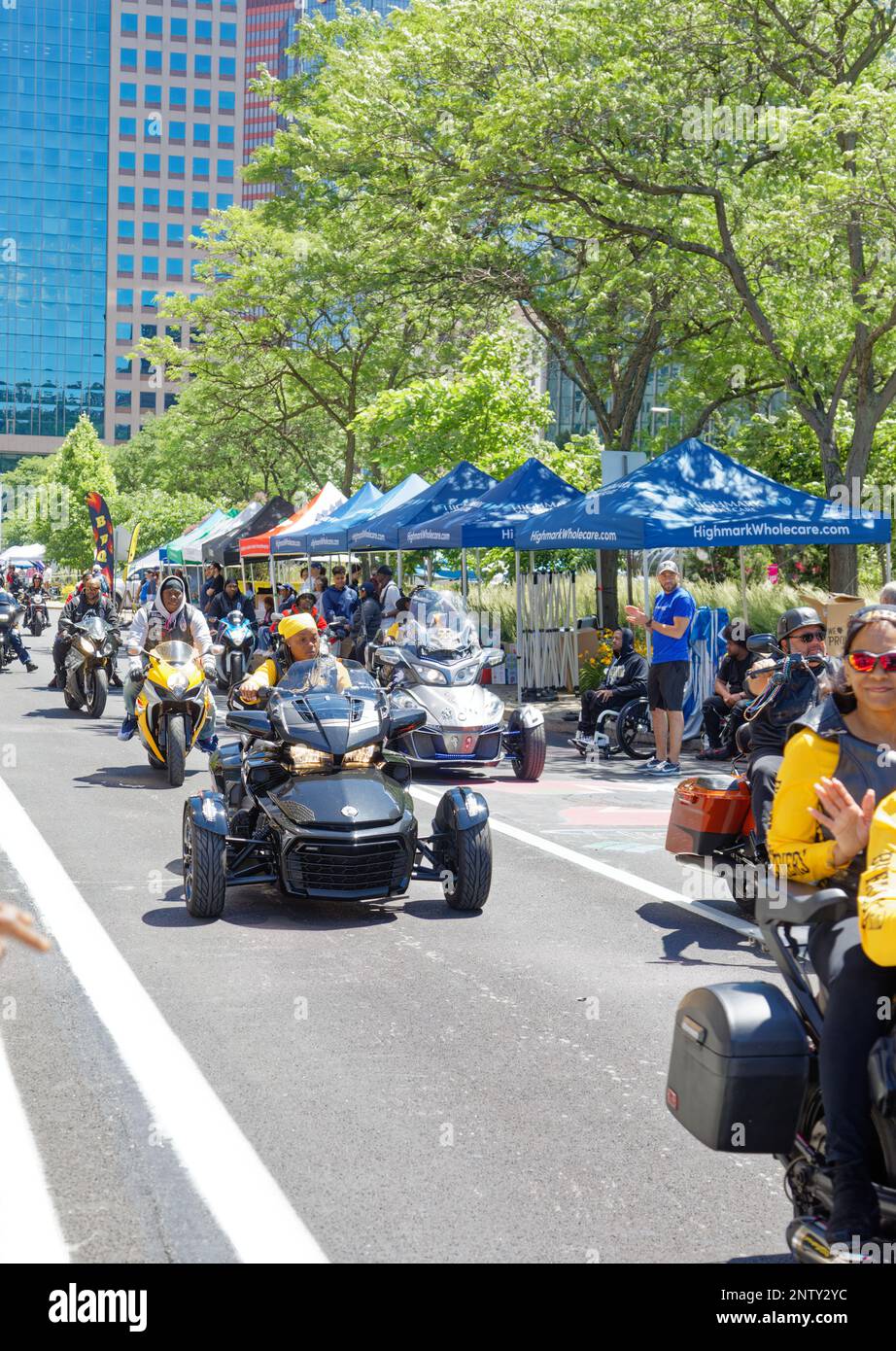Buffalo Soldiers Motorcycle Club in parade at Pittsburgh’s 2022