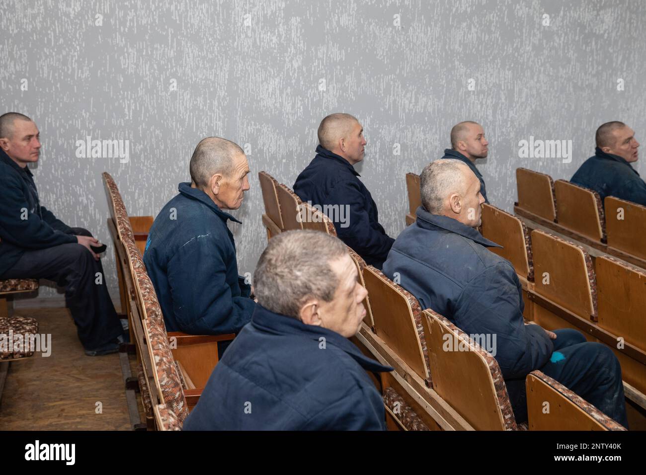 The Russian prisoners are in the rest room. There they can watch television or read a book. The