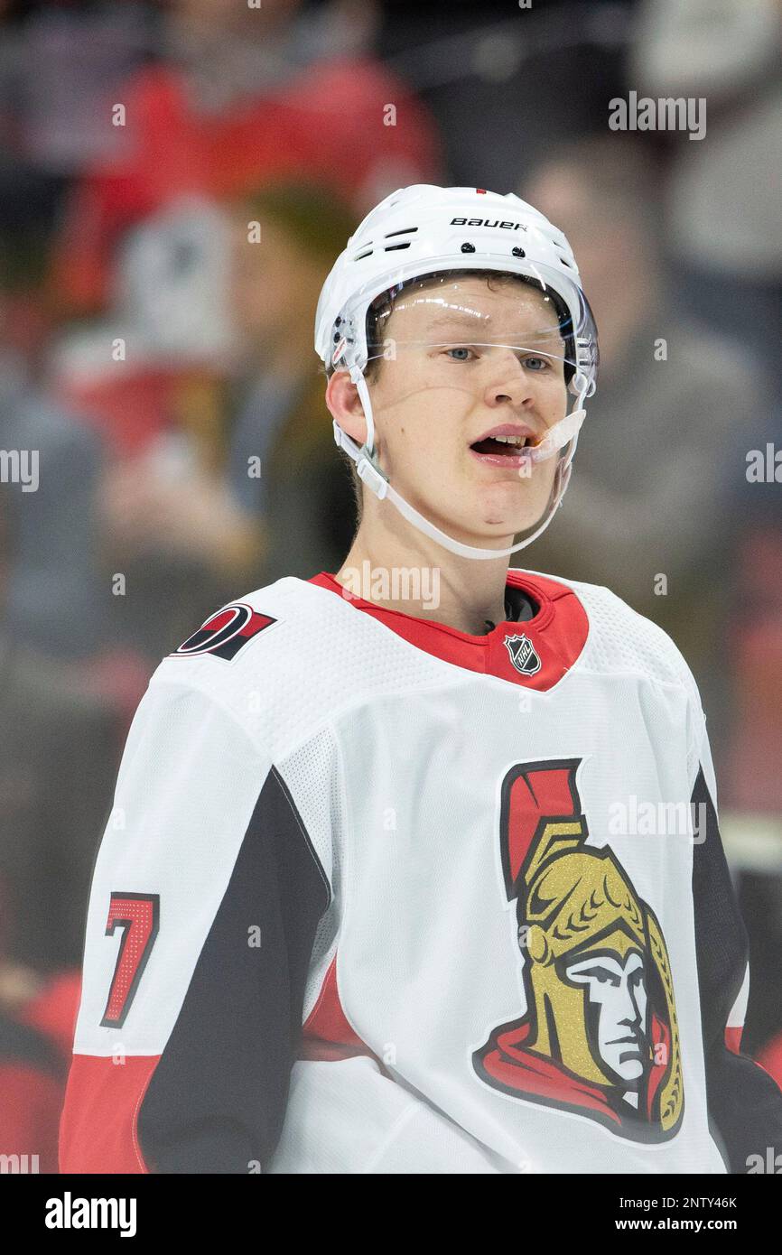 February 12, 2019: Ottawa Senators left wing Brady Tkachuk (7) during ...