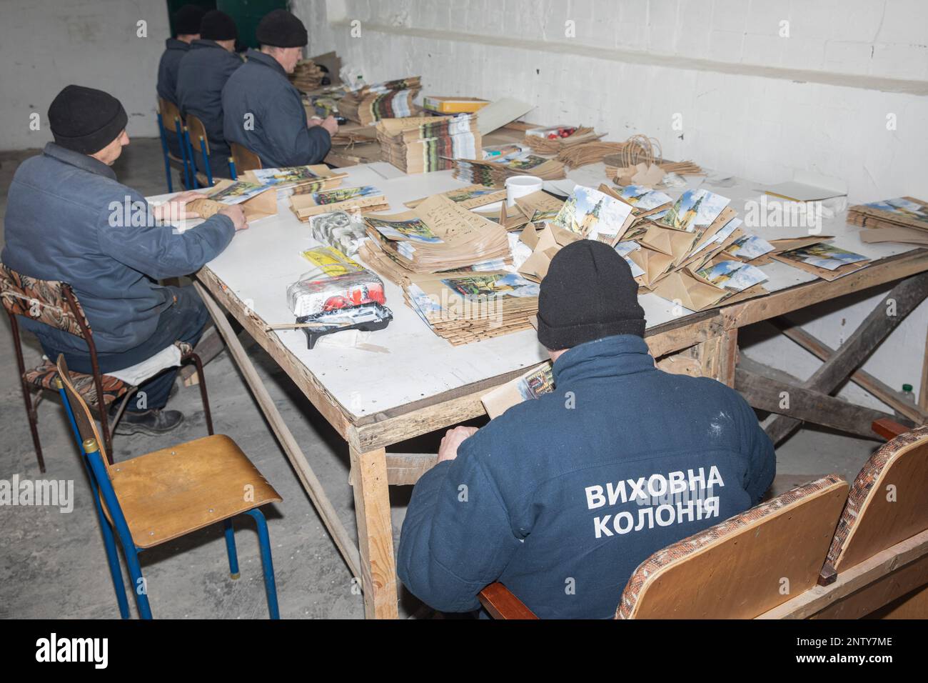 Russian prisoners of war work in the colony for example, producing