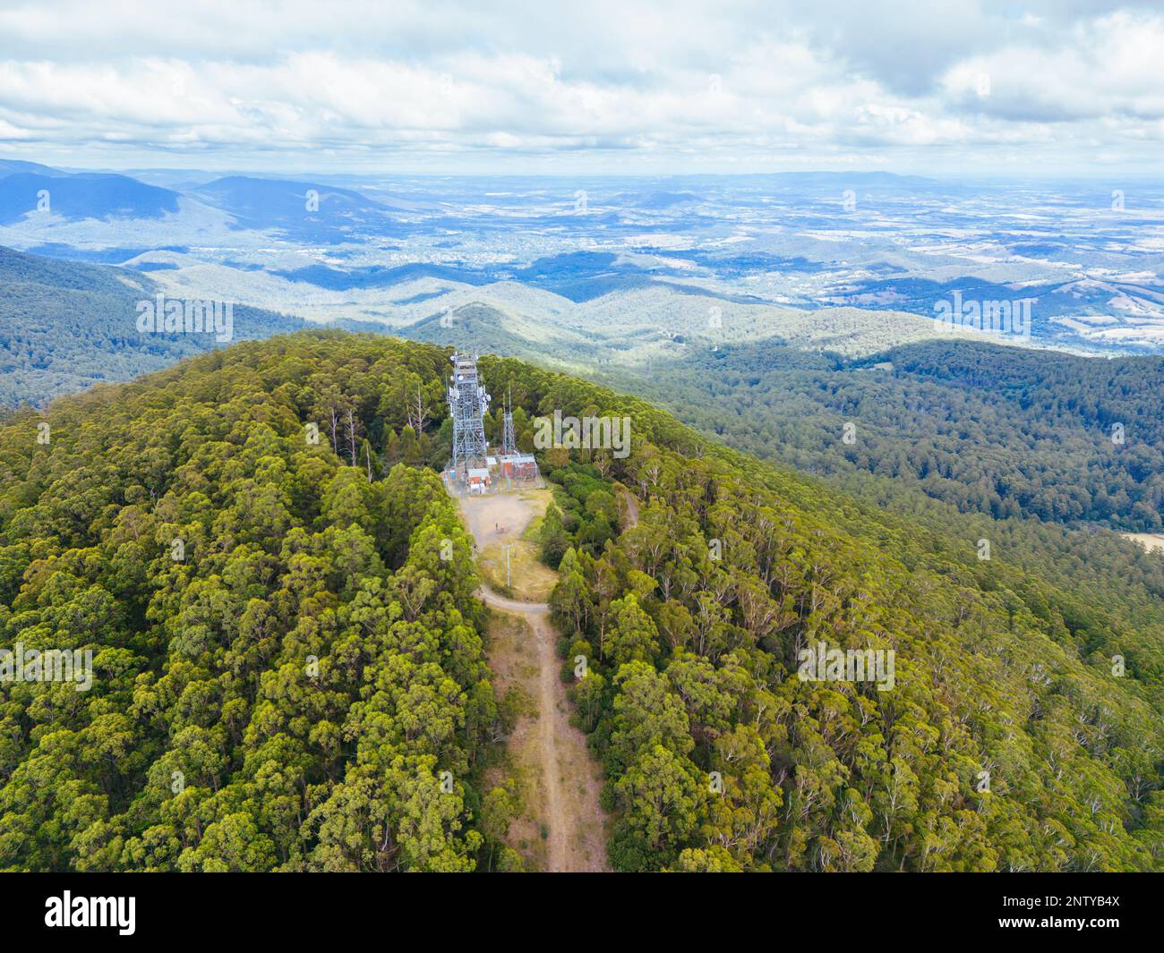 Summer Landscape at Mt St Leonard in Australia Stock Photo