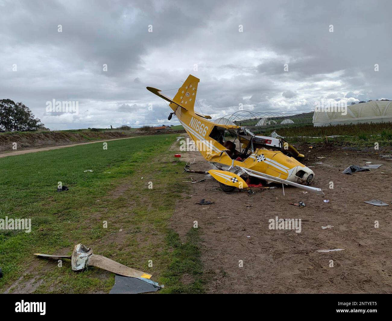 Calfire Engine Rru Crash This photo released by CalFire shows the fuselage of a single-engine ...