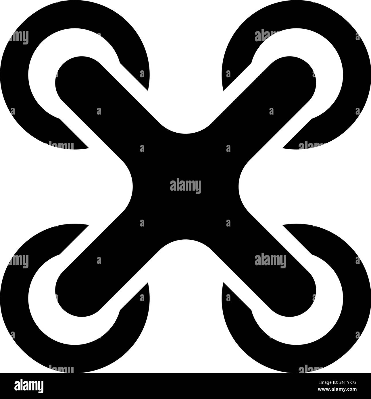 quadrotor drone icon. Unmanned aerial vehicle. Editable vector Stock ...