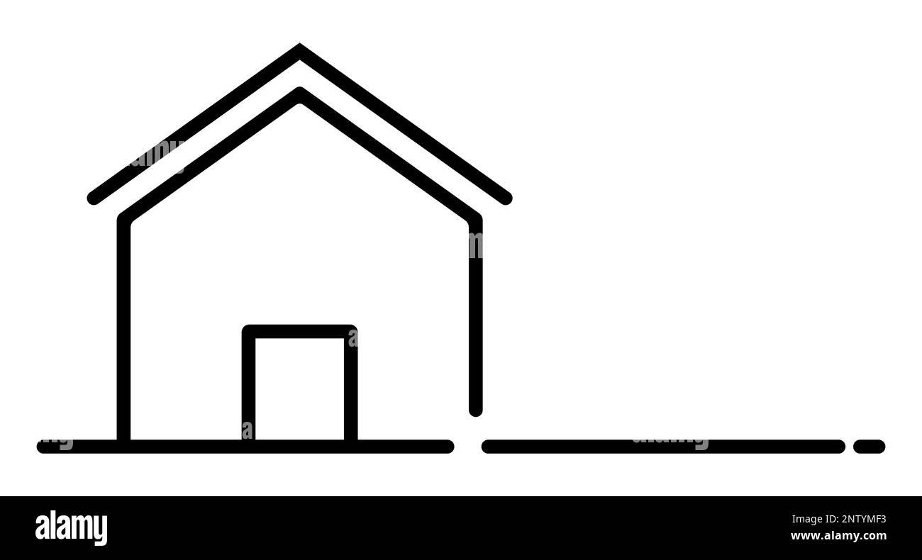 House and background with copy space. Editable vector. Stock Vector