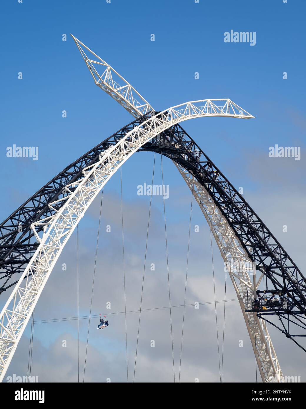 Perth, WA, Australia Zip line at Matagarup pedestrian bridge by