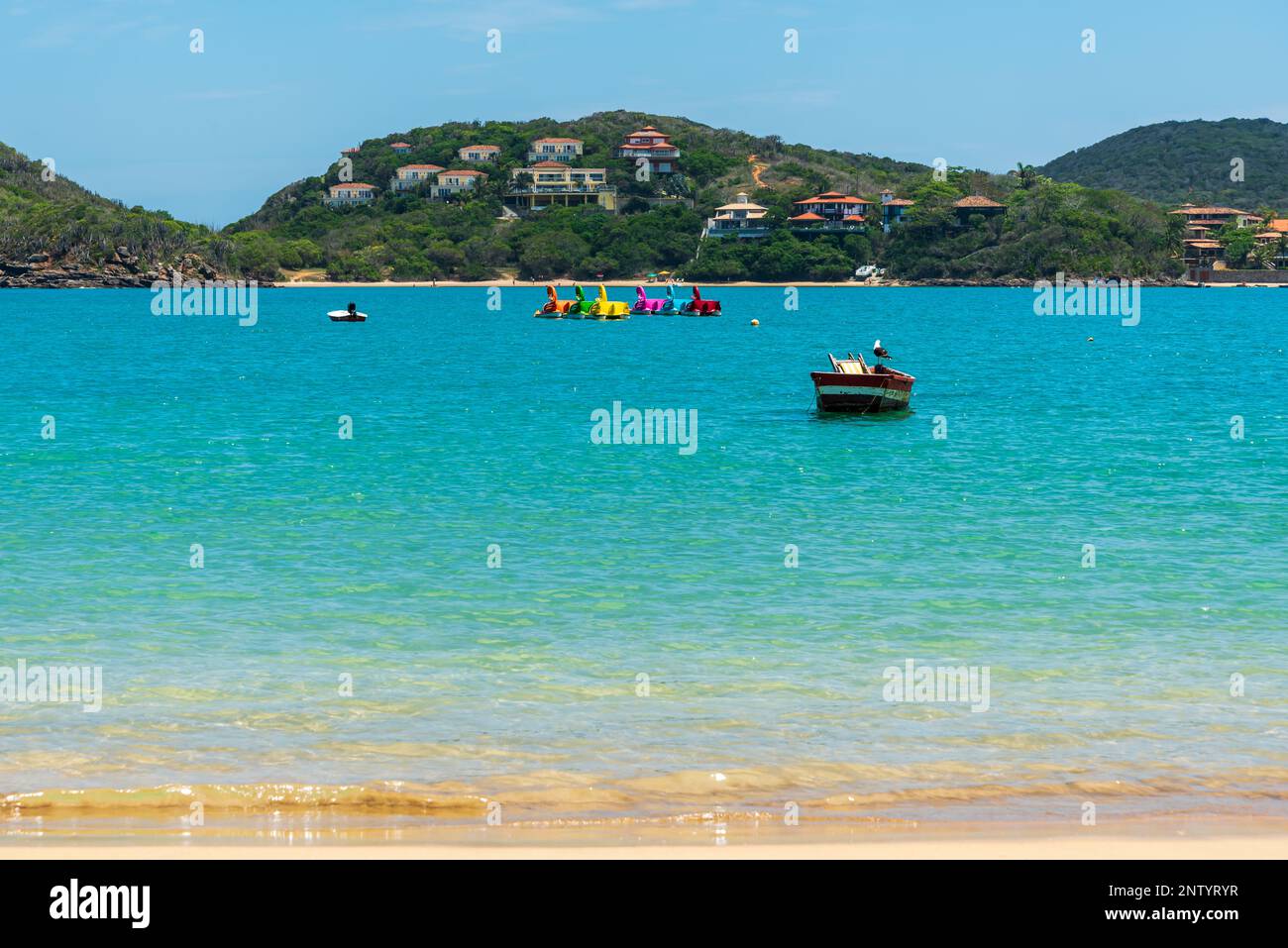 Small beach in Búzios, little town on the coast of Rio de Janeiro State in Brazil Stock Photo