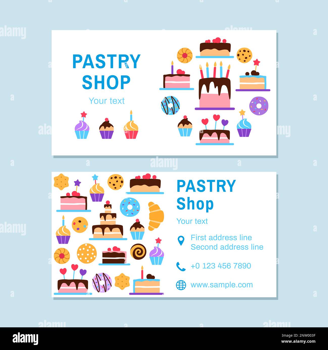 Pastry shop business card template Stock Vector Image & Art Alamy