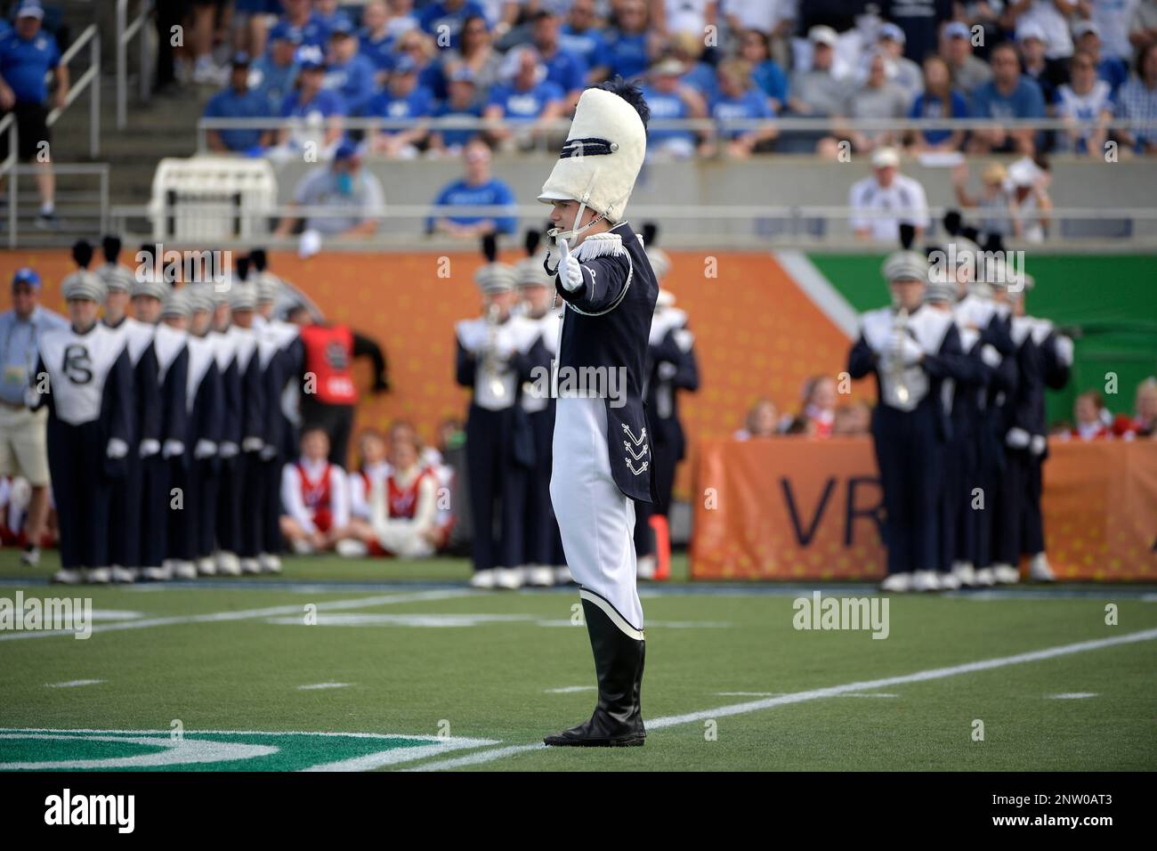 Members of the Penn State marching band perform before the Citrus Bowl ...