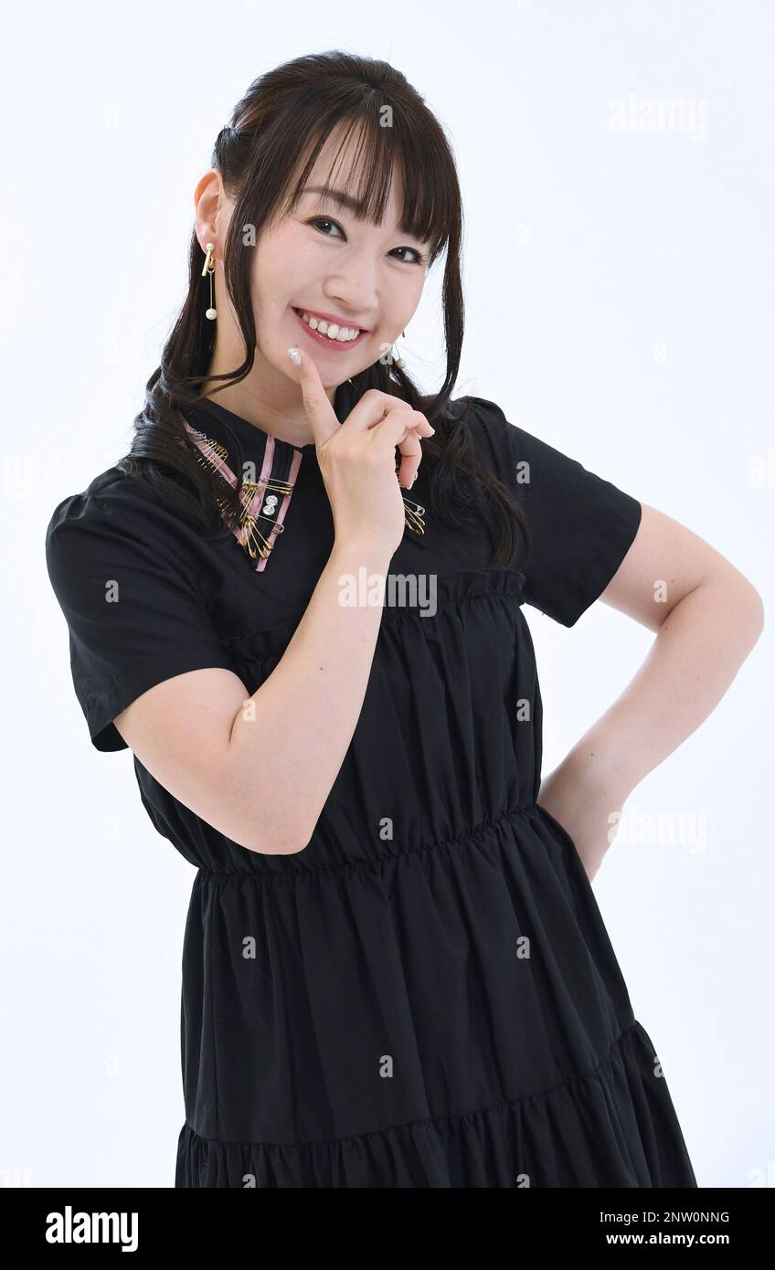 Japanese voice actress, singer and narrator Nana Mizuki pose for photo