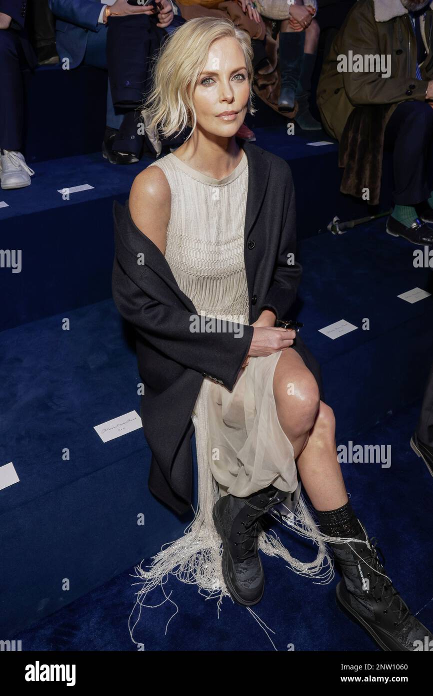 Charlize Theron arrives for the Christian Dior Fall/Winter 20232024