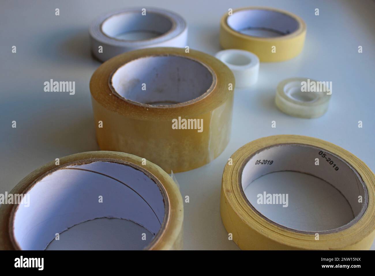 Scotch Tapes, Double Sided Tape, Masking Tape And Fabric Tape In A