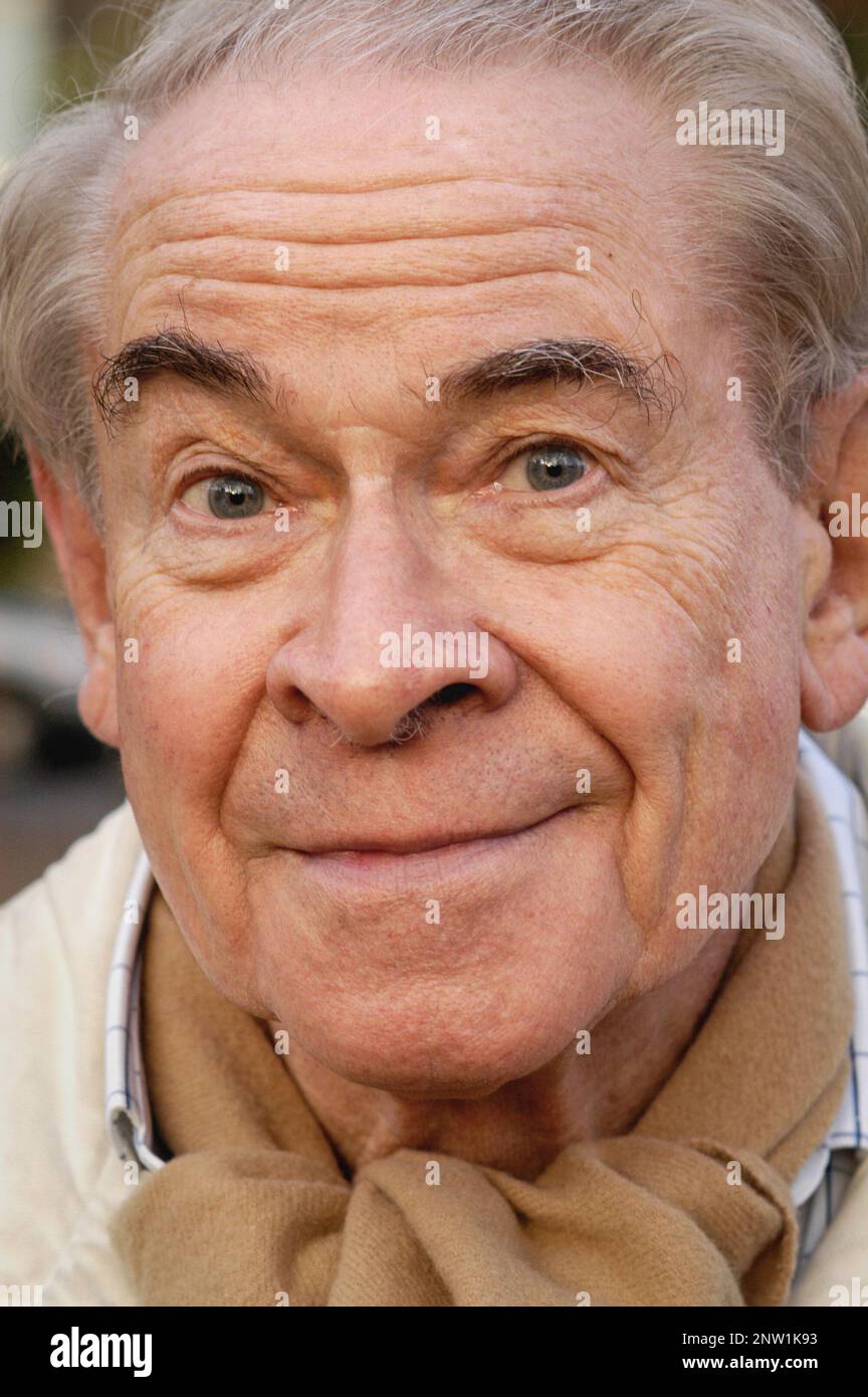 Portrait of Scottish actor, comedian, impressionist and author Stanley Baxter. Photographed in Highgate, North London, in December 2003. Stock Photo