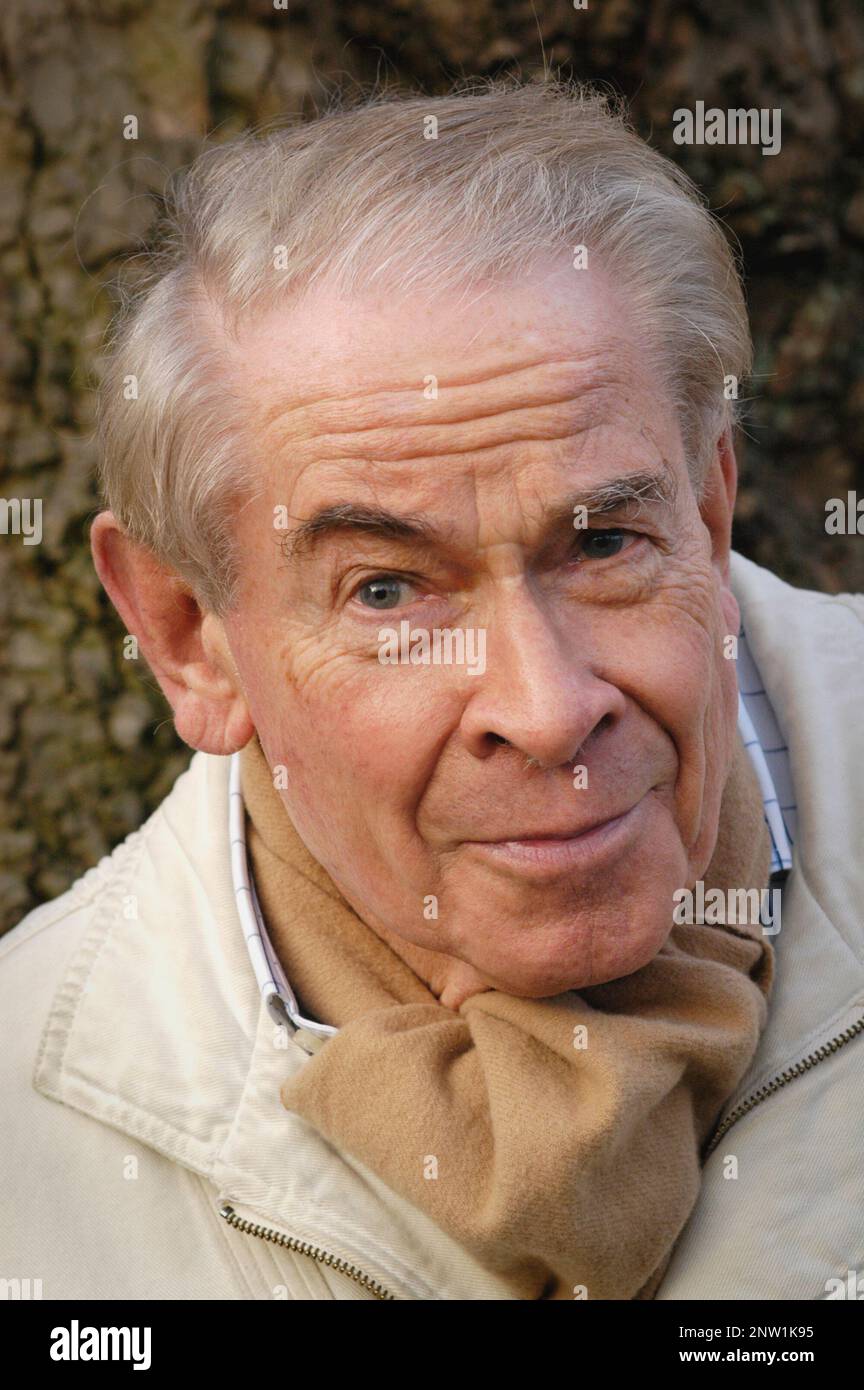 Portrait of Scottish actor, comedian, impressionist and author Stanley Baxter. Photographed in Highgate, North London, in December 2003. Stock Photo