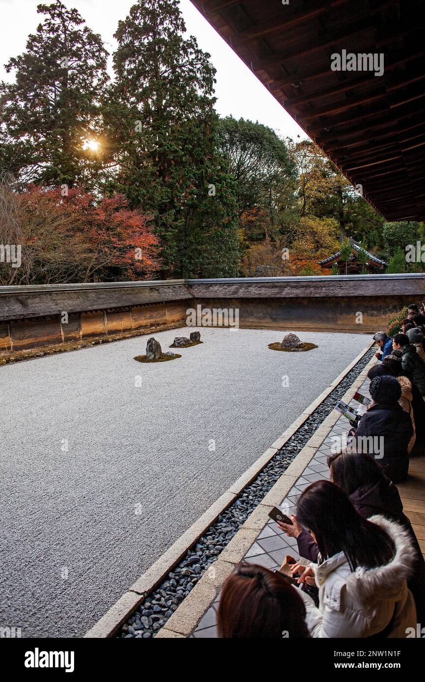 Zen garden in Ryoanji temple,UNESCO World Heritage Site,Kyoto, Japan ...