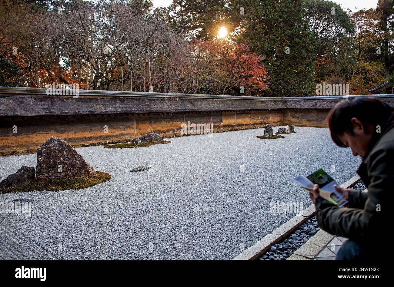 Zen garden in Ryoanji temple,UNESCO World Heritage Site,Kyoto, Japan ...