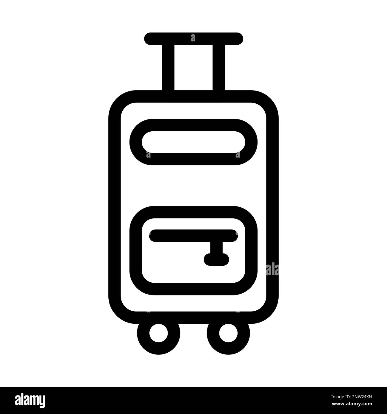 Luggage Thick Line Icon Stock Photo
