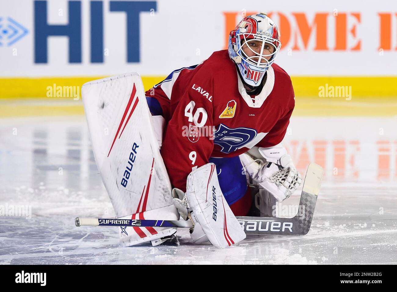 LAVAL, QC - JANUARY 18: Laval Rocket Goalie Michael McNiven (40 ...