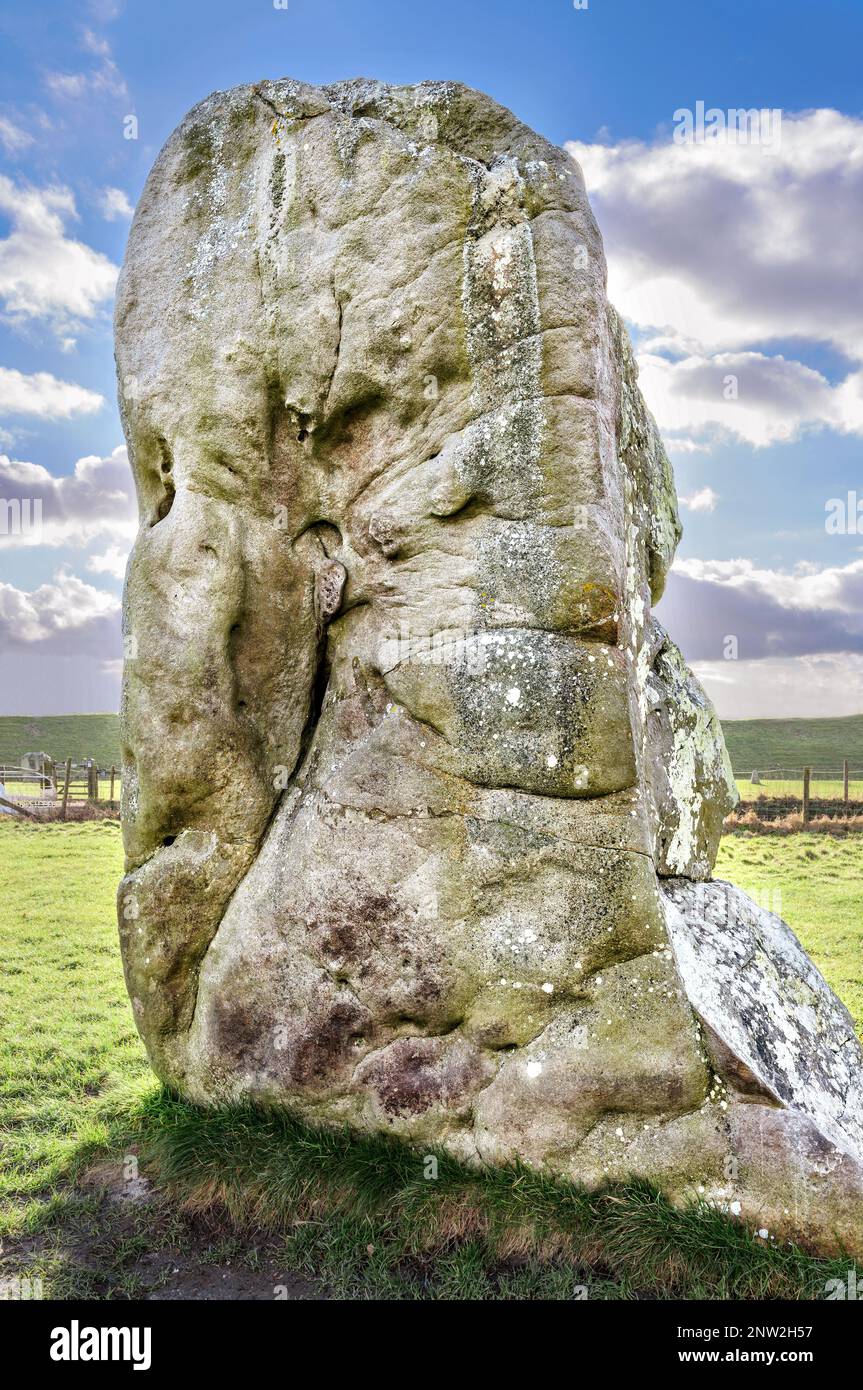 Avebury neolithic henge monument in England Stock Photo