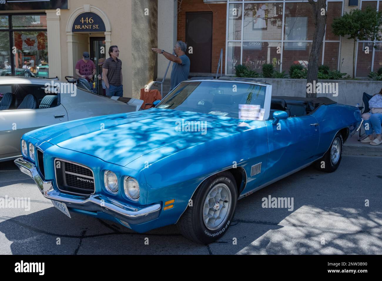 Burlington,ON, Canada - July 9, 2022: 1969 Pontiac Firebird Convertible at a Burlington Car Show. Stock Photo