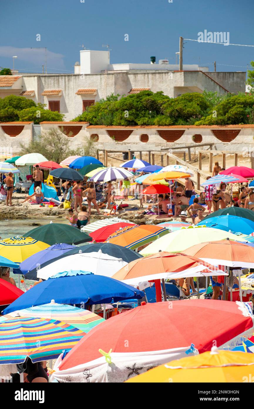 The beach at Punta Prosciutto, on the Ionian sea, Italy Stock Photo
