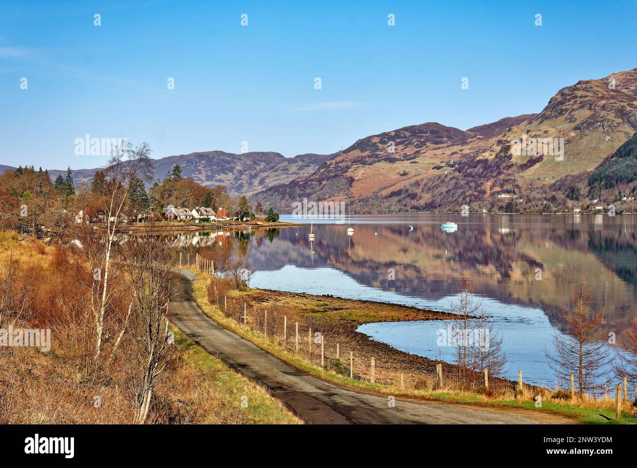 Loch Duich West Coast Scotland the road to the villages Ratagan