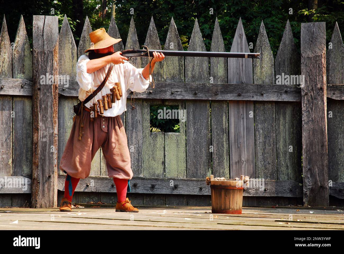 A rifle shooting demonstration in Jamestown, Virginia Stock Photo Alamy
