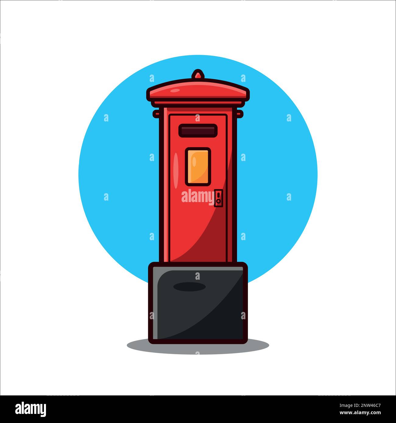 Old fashioned red pillar box Stock Vector Images Alamy