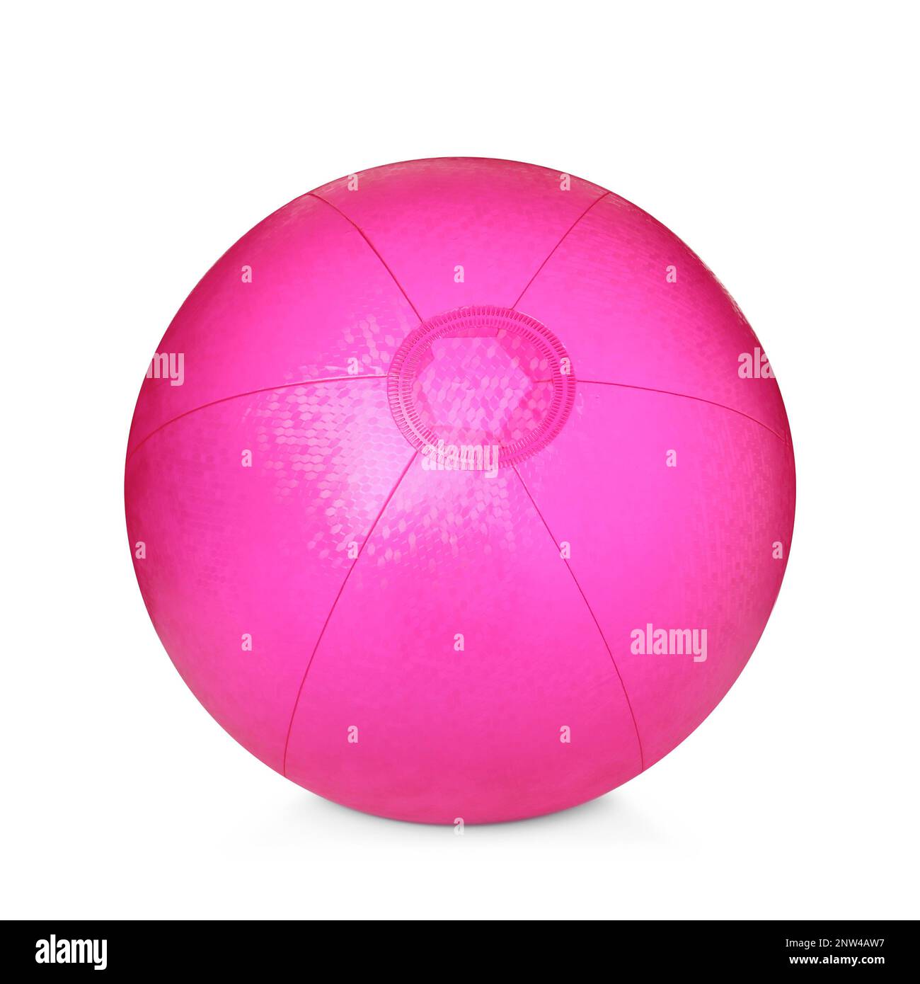 Inflatable pink beach ball isolated on white Stock Photo Alamy