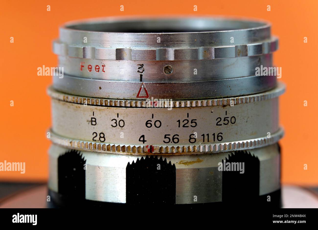 Vintage camera lens closeup details Stock Photo Alamy