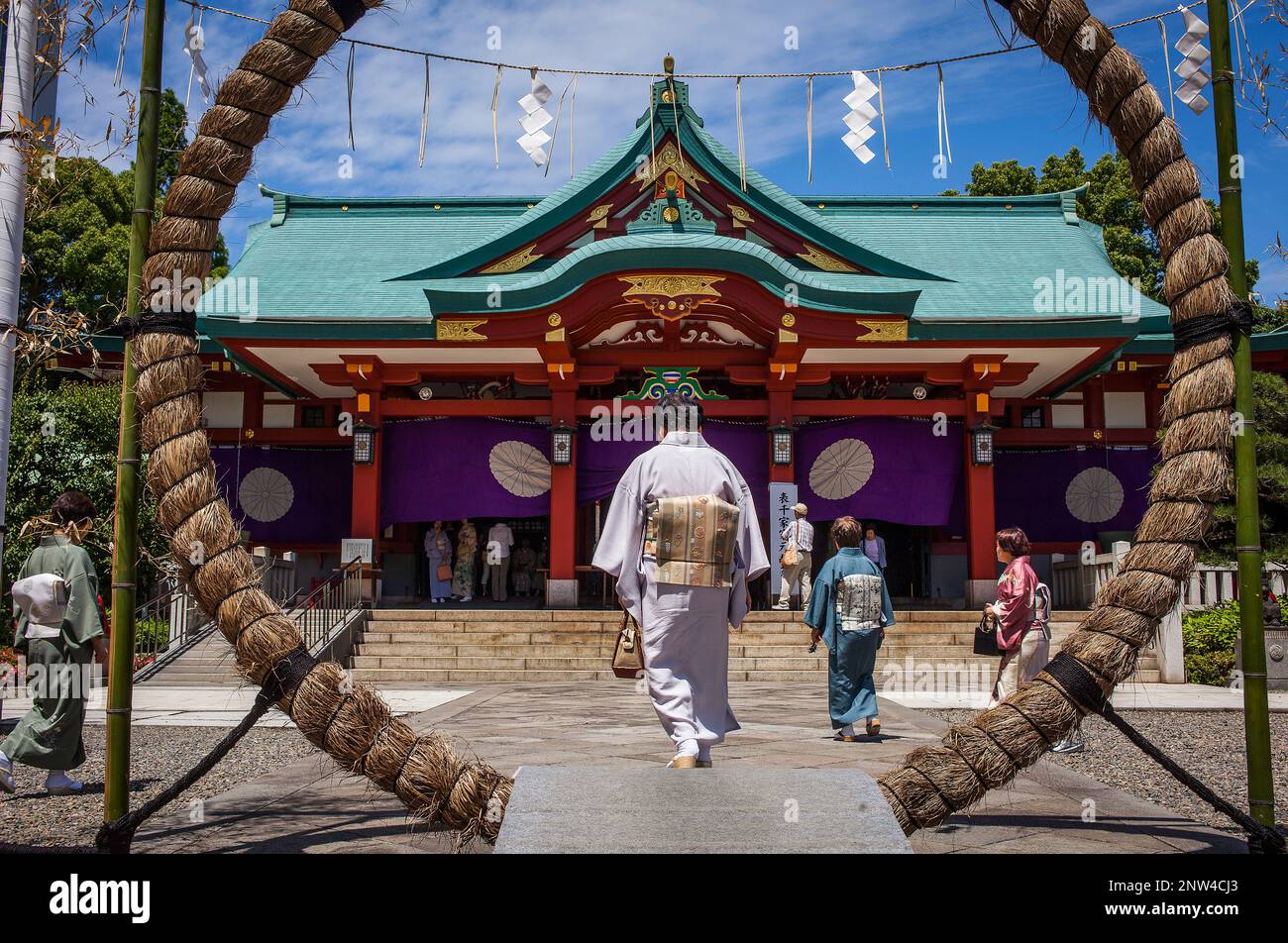 HieJinja shrine, Nagatacho.Tokyo city, Japan, Asia Stock Photo Alamy