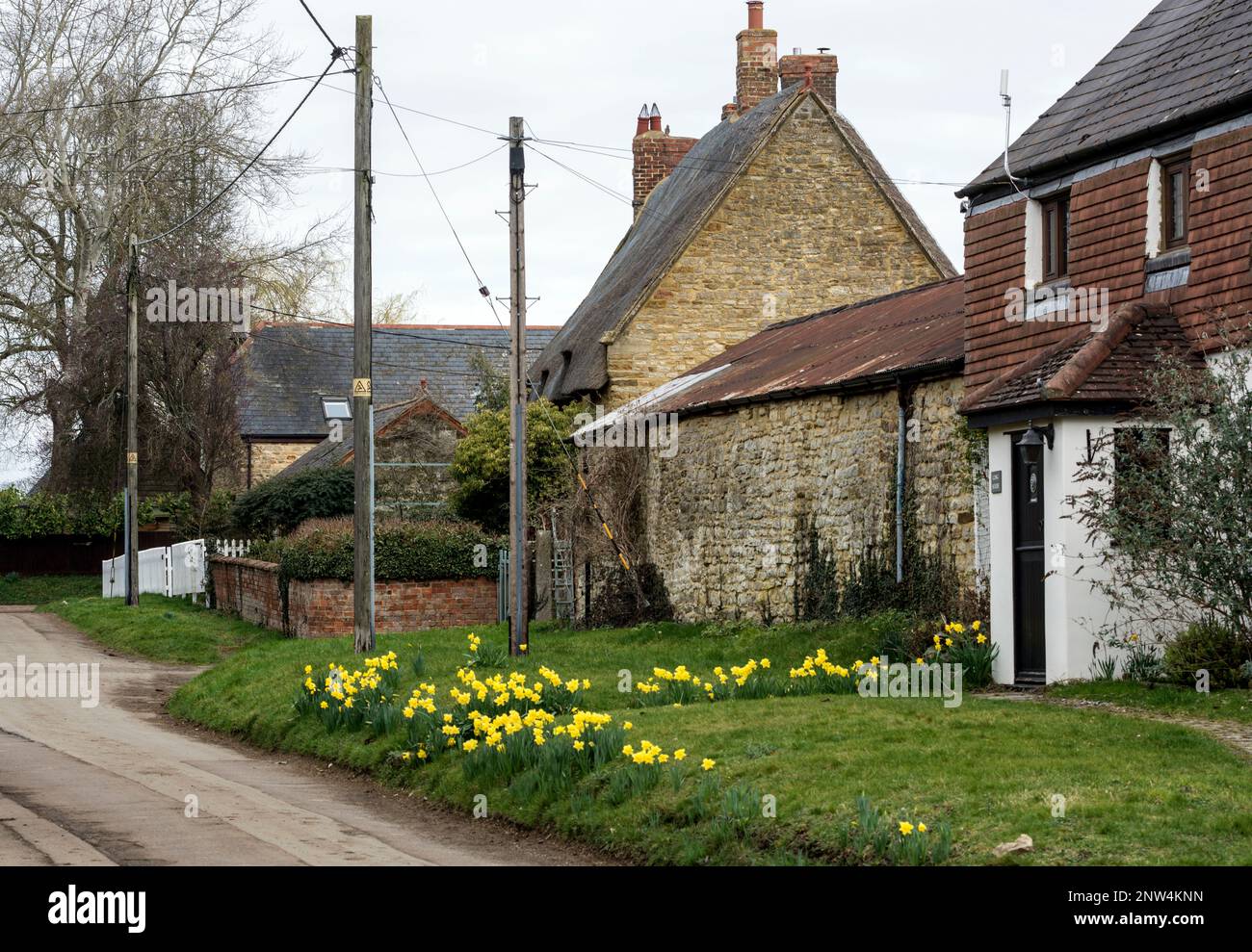 Caldecote village, Northamptonshire, England, UK Stock Photo Alamy