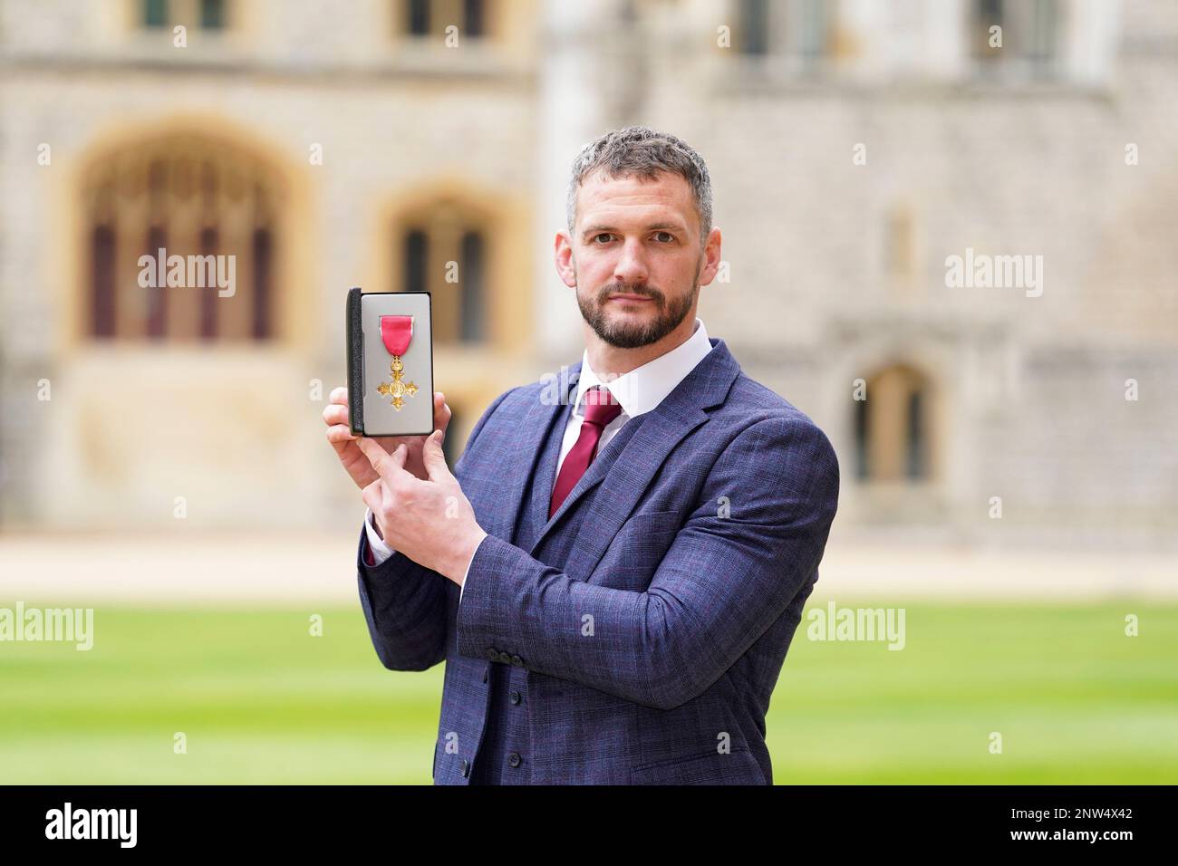 Sean O'Loughlin after being made an Officer of the Order of the British