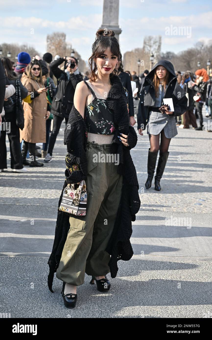 Paris, France February 28, 2023. Heart Evangelista arriving at Dior show  during Fashion Week in Paris, France on February 28, 2023. Photo by Julien  Reynaud/APS-Medias/ABACAPRESS.COM Stock Photo - Alamy