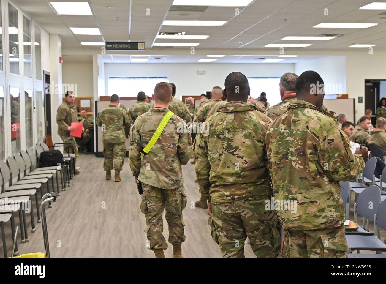 Soldiers are shown processing through the Fort Dix JRC. (Images provided by the U.S. ASA Fort