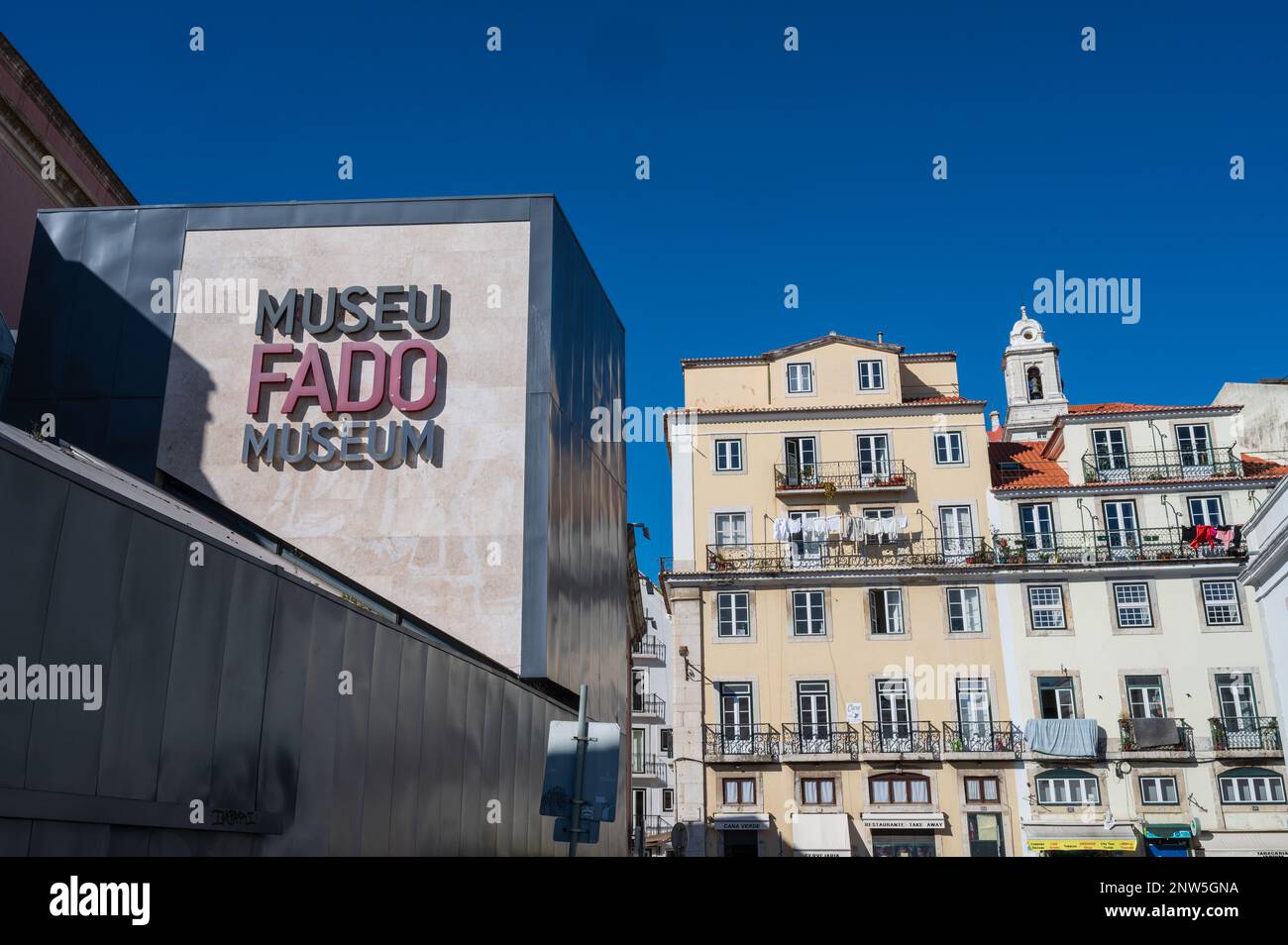 Fado Museum exterior in Alfama, Lisbon, Portugal Stock Photo