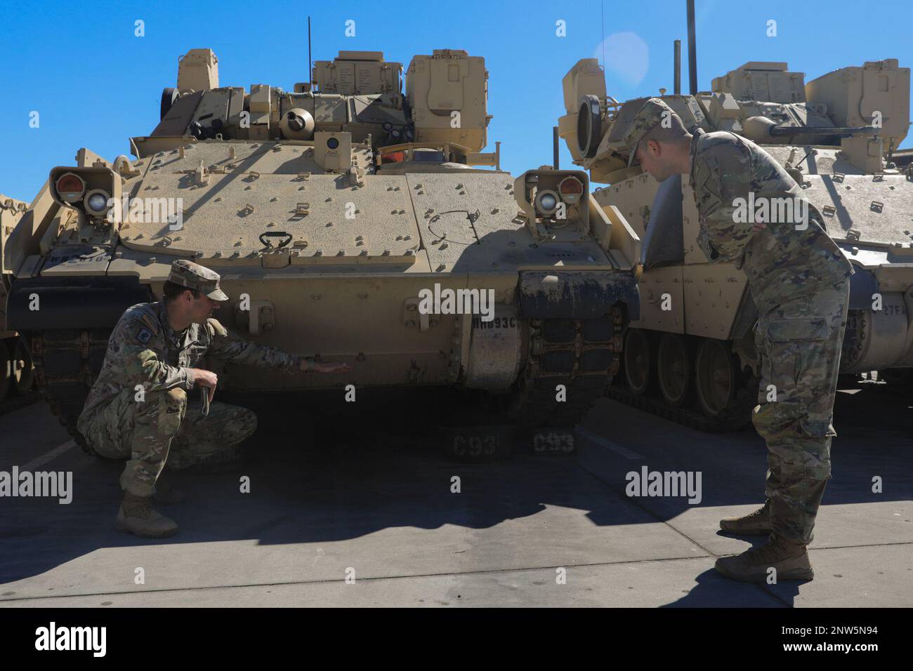 Sgt. 1st Class Dillion Nye (pictured left), the brigade fire support